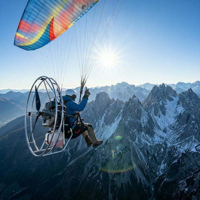Paramotoring flight